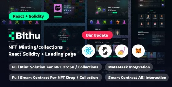 Bithu v1.0 – NFT Minting/Collection with Smart Contract (React JS+Solidity)