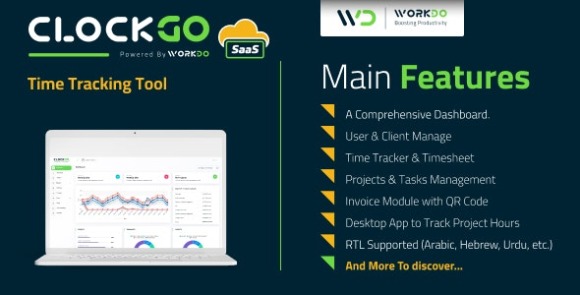 ClockGo SaaS v3.4.0 – Time Tracking Tool Nulled Script