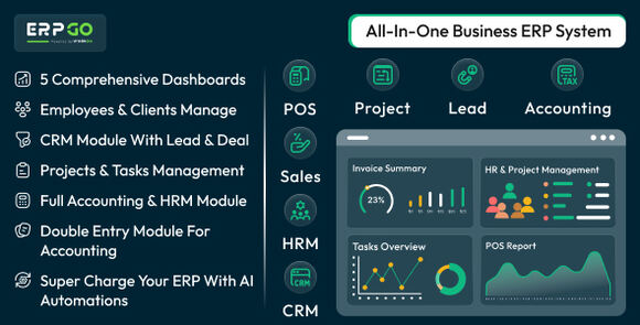 ERPGo SaaS v9.1 Nulled – All-In-One Business ERP System Script