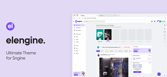 Elengine v2.0.1 – Sngine Theme