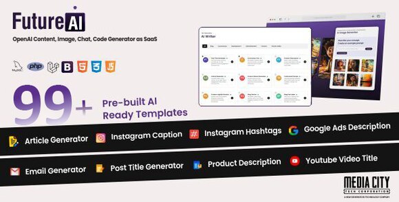 Future Ai v2.0 – OpenAI Content, Image, Chat, Code Generator as SaaS PHP Script