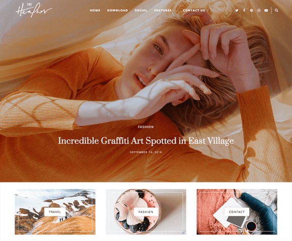 Heather (Premium Version) Personal Blogger Template