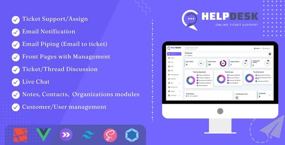 HelpDesk v4.0.0 Nulled – Online Ticketing System with Website – Ticket Support and Management Script