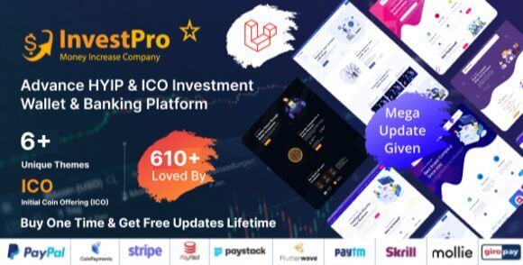 Hyip InvestPro v6.0.3 – Advance HYIP & ICO Investment Wallet & Banking Platform Script