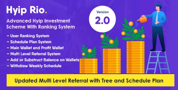 Hyip Rio v2.7.2 Nulled – Advanced Hyip Investment Scheme with Ranking System and Automatic Withdraw Script