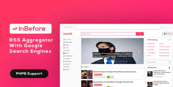 InBefore v1.0.7 – News Aggregator with Search Engine Script