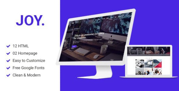 Joy v1.0 – Creative Agency and One page HTML5 And Sass Template Free