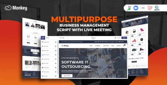 Monkey v2.0 – Laravel Multipurpose Website CMS & Business Agency Management
