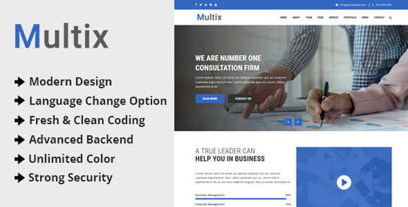 Mulzix v2.0 – Multipurpose Business and Agency CMS PHP Script