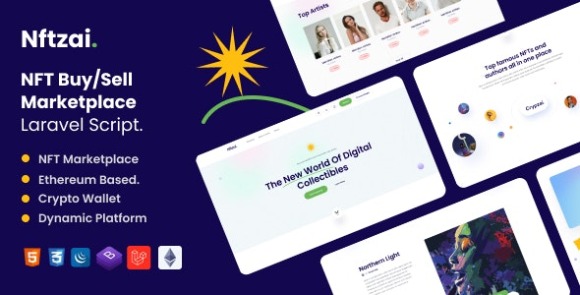 Nftzai v2.1 – NFT Buy/Sell Marketplace Laravel Script Free