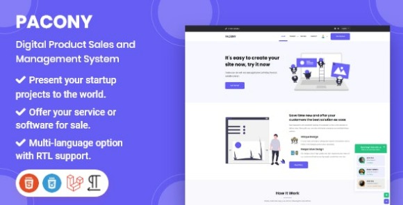 Pacony v3.0 – Digital Product Sales and Management Script Free