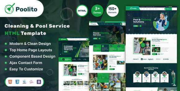 Poolito v1.0 – Cleaning Service HTML Template