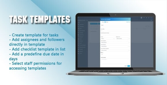 Task Templates for Perfex CRM v1.0.1 – Addon