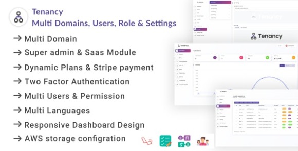 Tenancy v1.0.3 – Domains, Database, Users, Role, Permissions & Settings Script