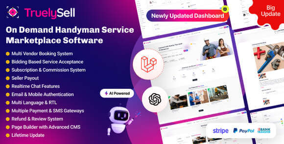 TruelySell v2.4.4 – Multi-Service Booking & Provider Marketplace Platform (Laravel 12) Script