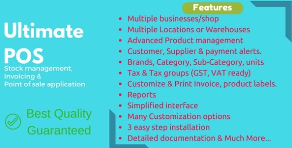 Ultimate POS v4.0 Nulled – Best Advanced Stock Management, Point of Sale & Invoicing Application