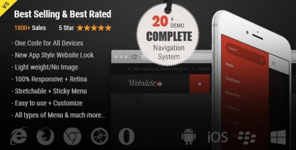 Web Slide v5.5 – Responsive Mega Menu for Bootstrap 3+ Script