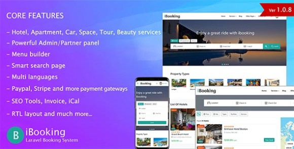 iBooking v1.0.8.1 – Laravel Booking System PHP Script
