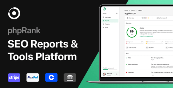 phpRank v17.0 Nulled – SEO Reports & Tools Platform (SaaS) Script